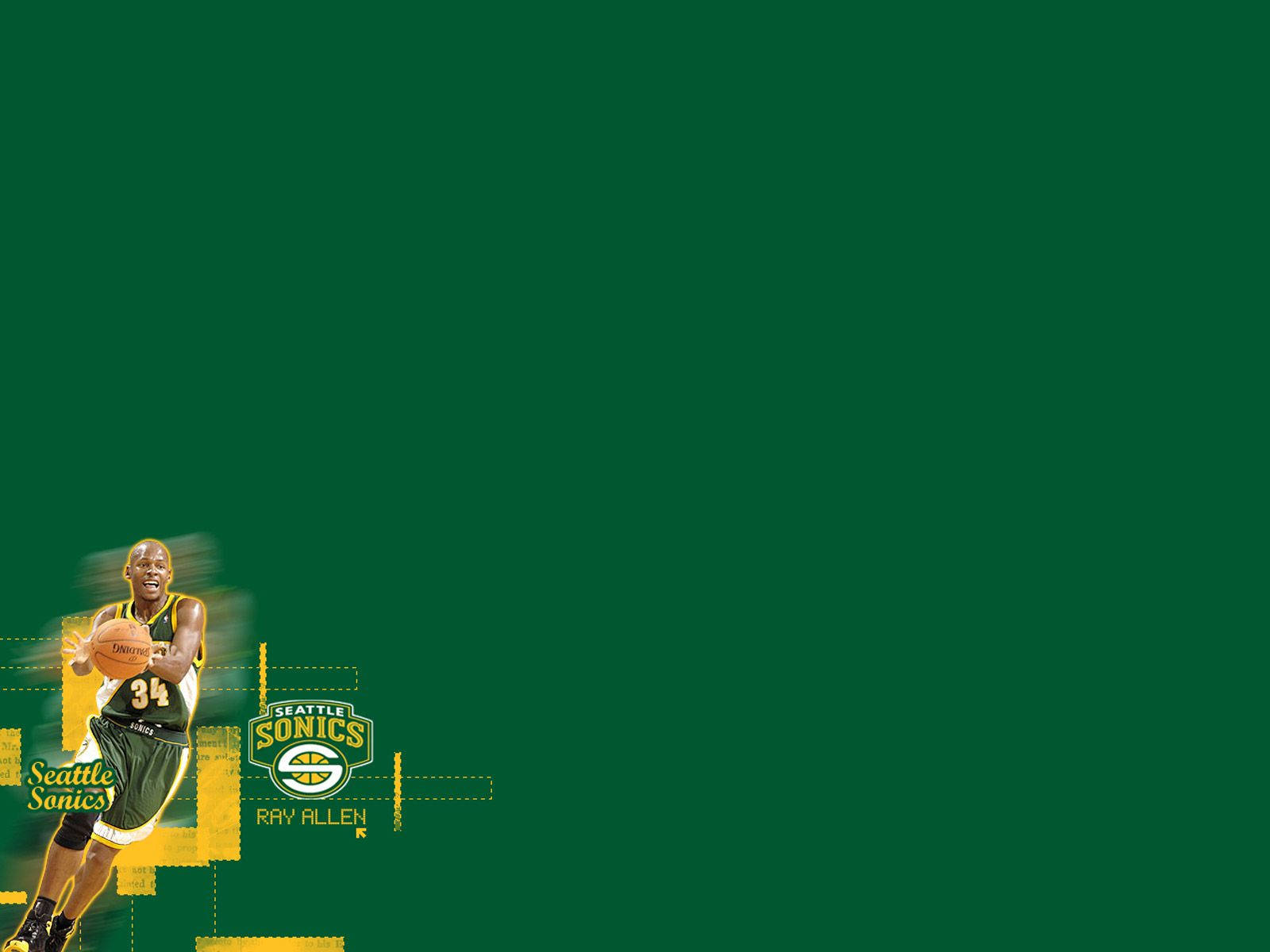Ray Allen Green Seattle Supersonic Background