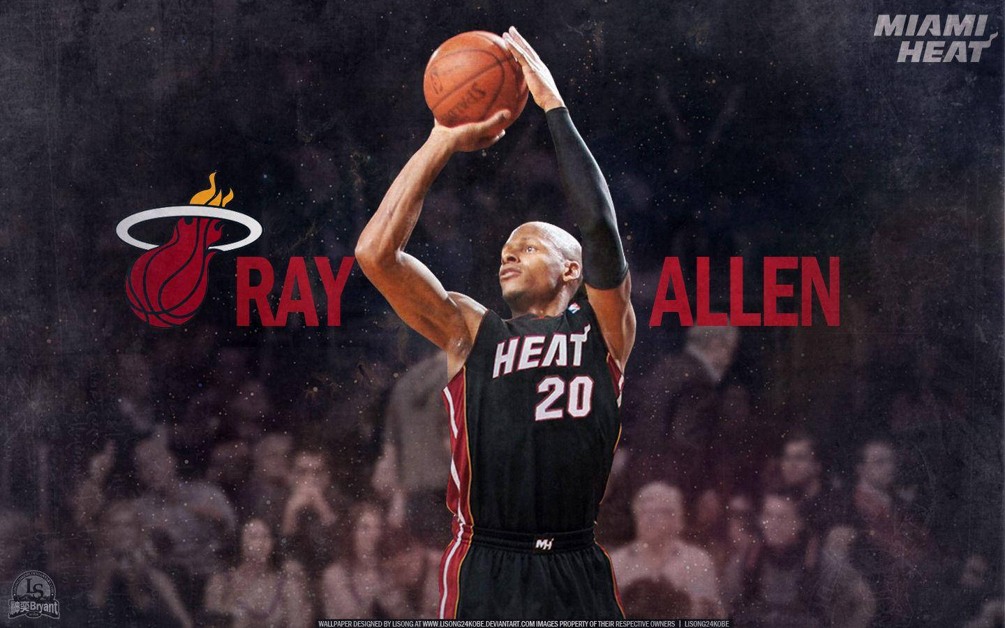 Ray Allen Heat Logo Background