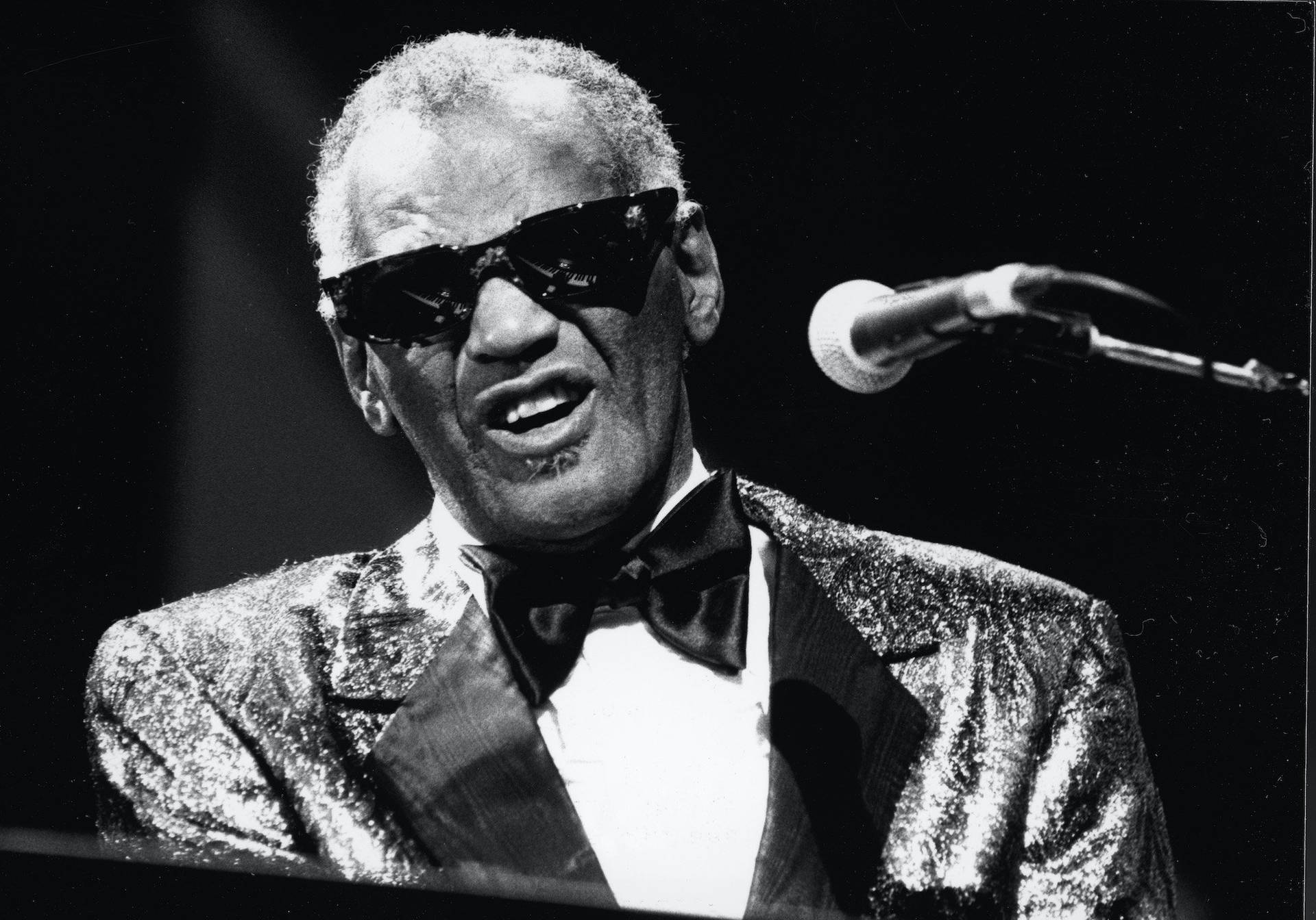 Ray Charles Black And White Background