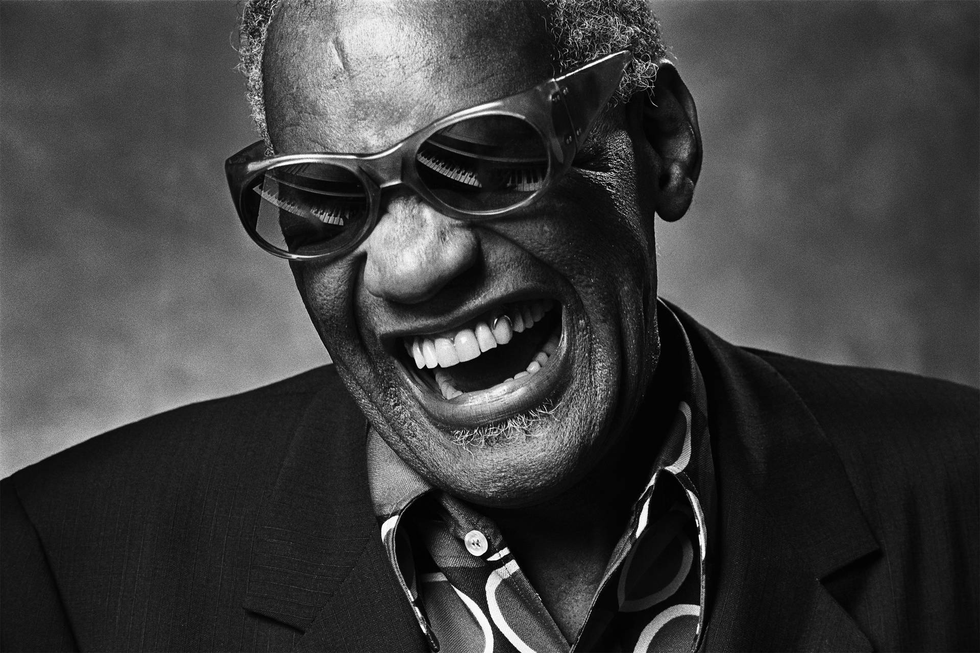 Ray Charles Black And White Portrait