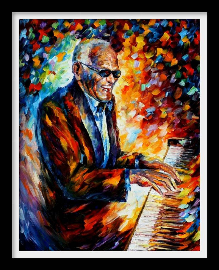 Ray Charles Colorful Painting Background