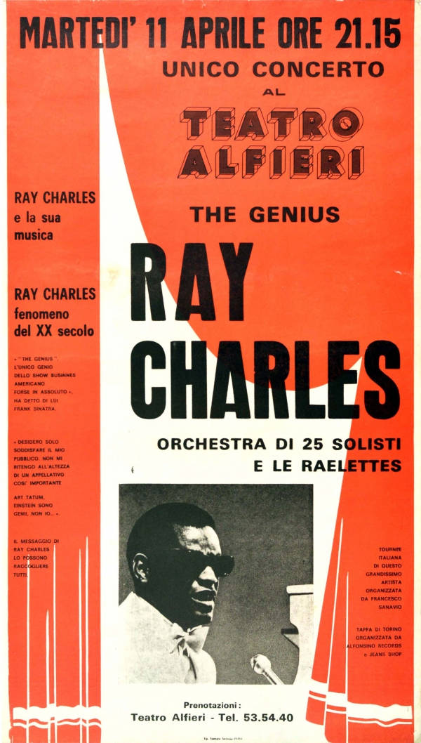 Ray Charles Music Poster Background