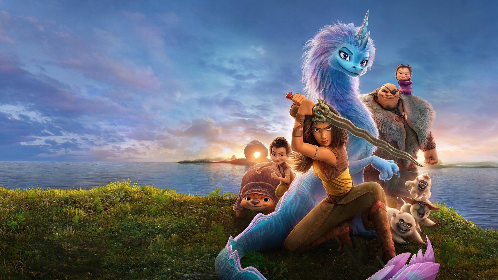 Raya And The Last Dragon Characters Island Background