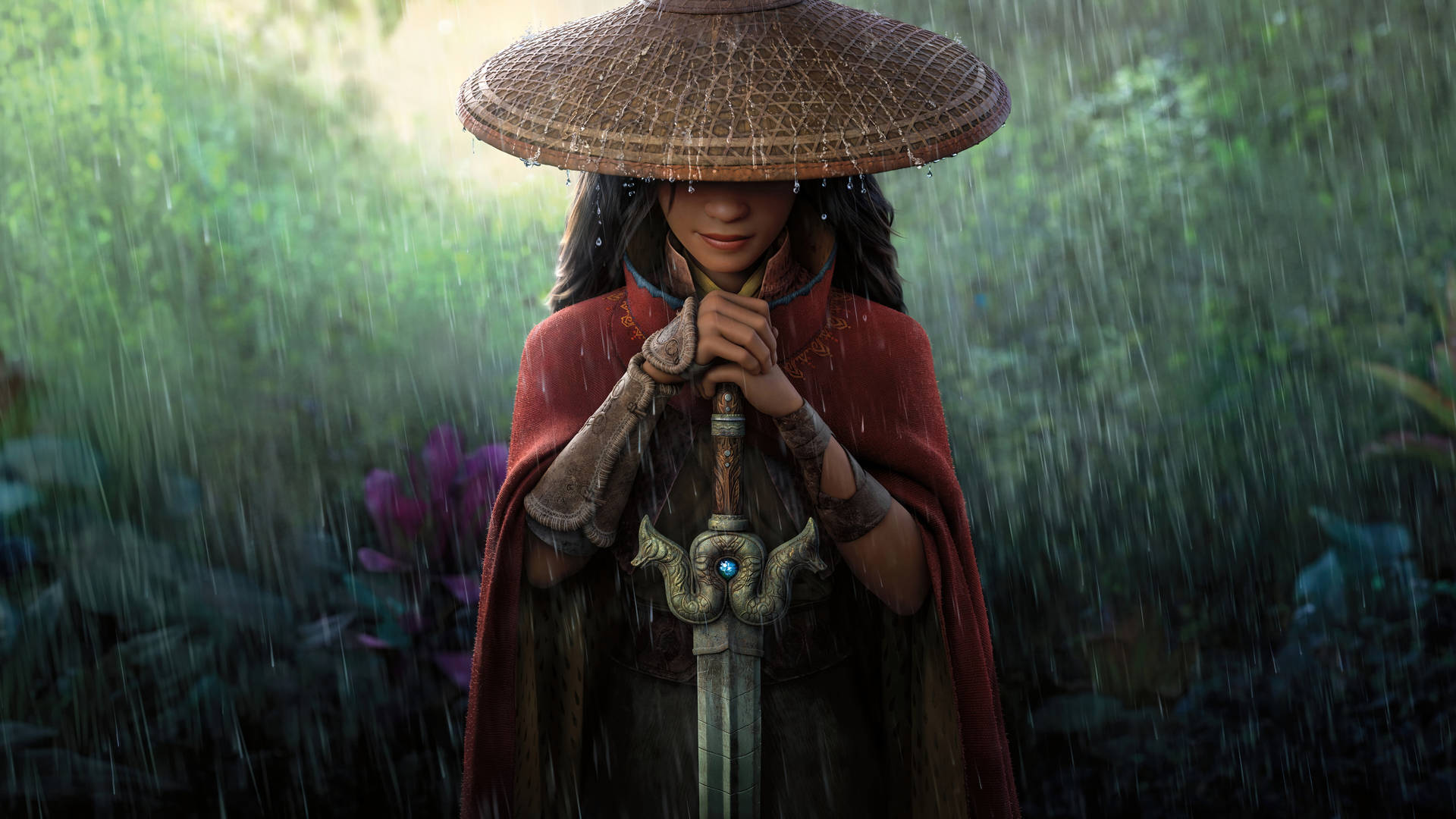 Raya And The Last Dragon Sword Rain Background