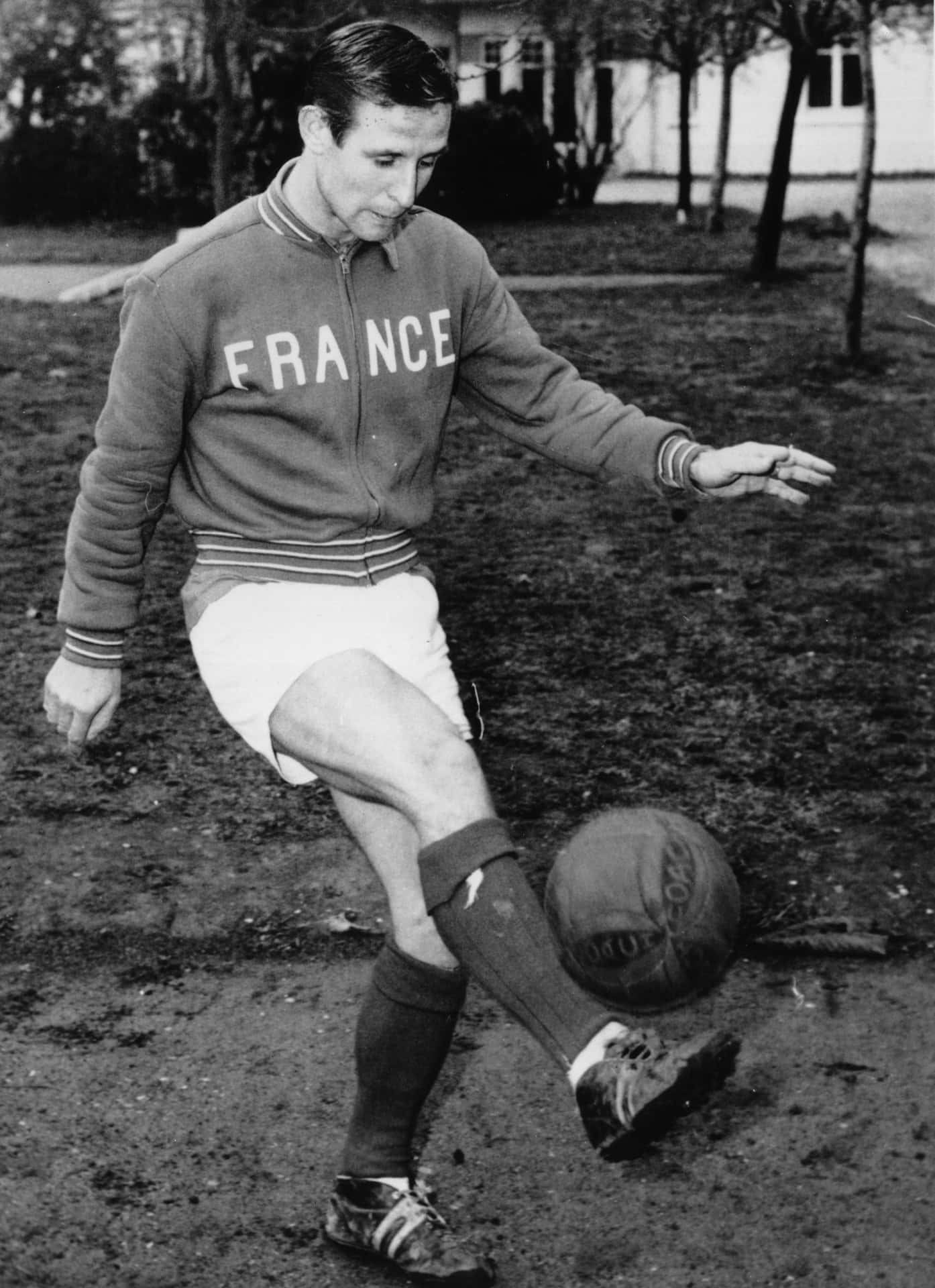 Raymond Kopa During Training Session, December 1959 Background
