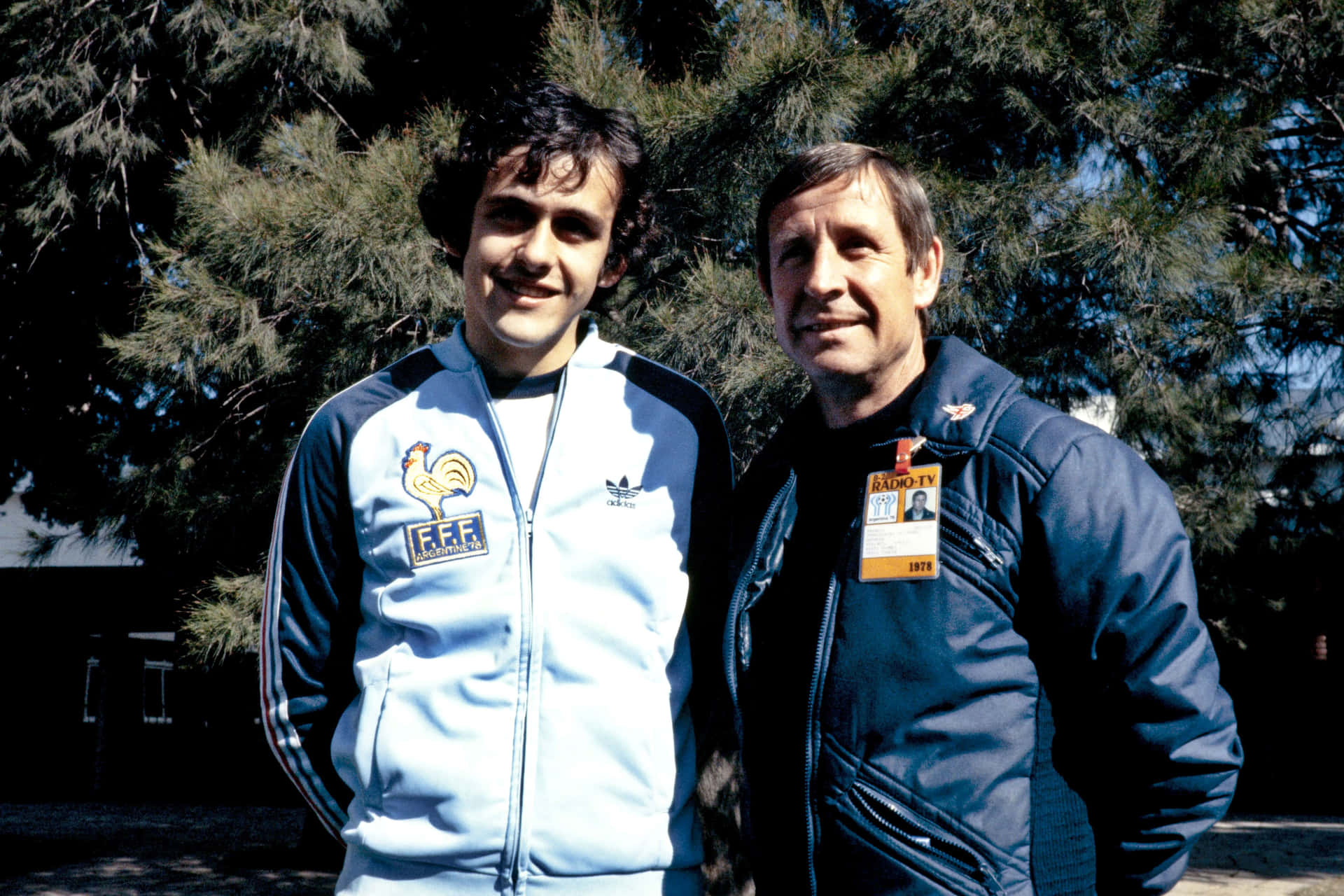 Raymond Kopaand Companion1970s Outdoor Portrait Background