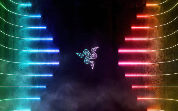 Razer Logo In Neon 4k