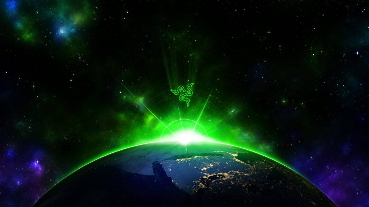 Razer Logo On Earth 4k Background