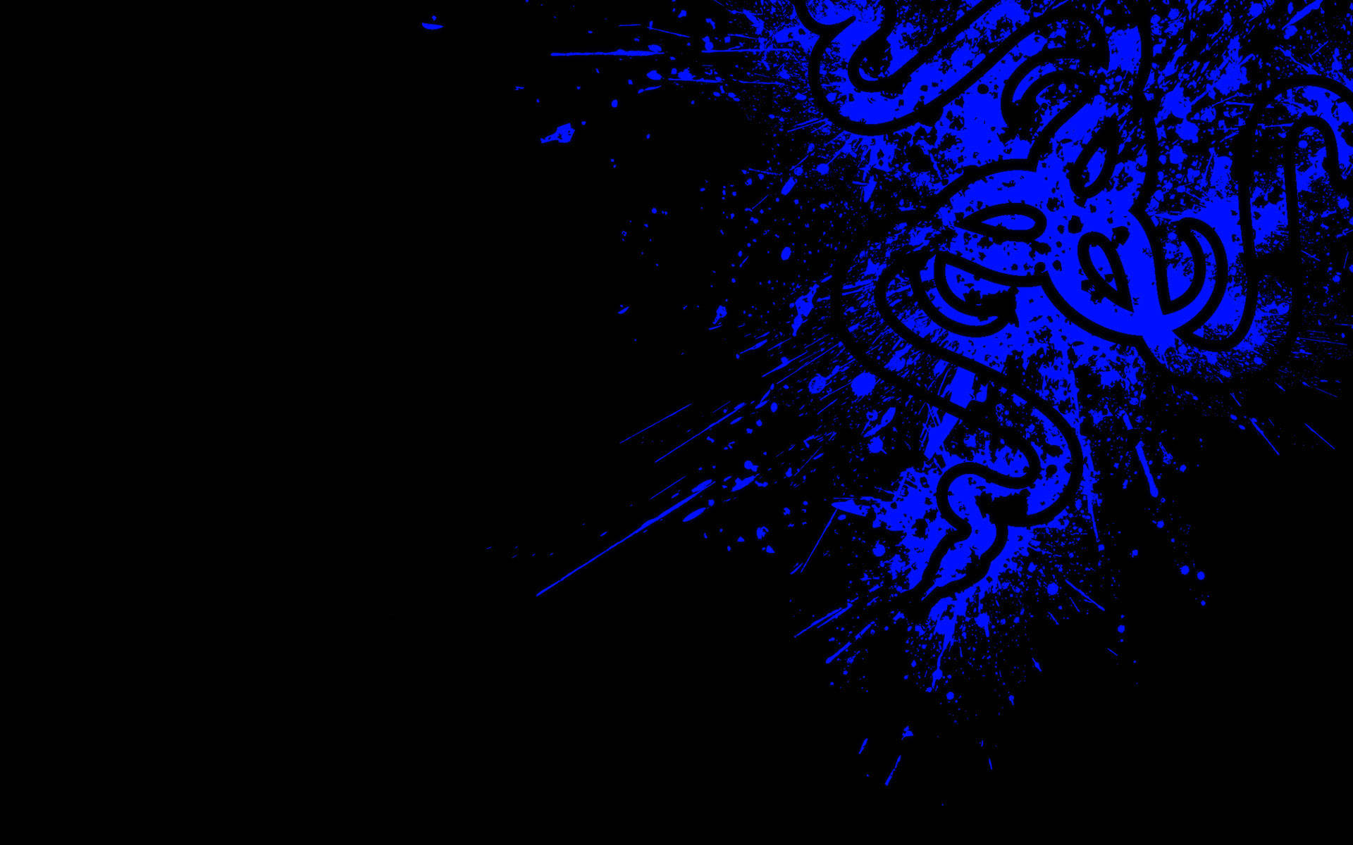 Razer Pc Blue Paint Splatter Background
