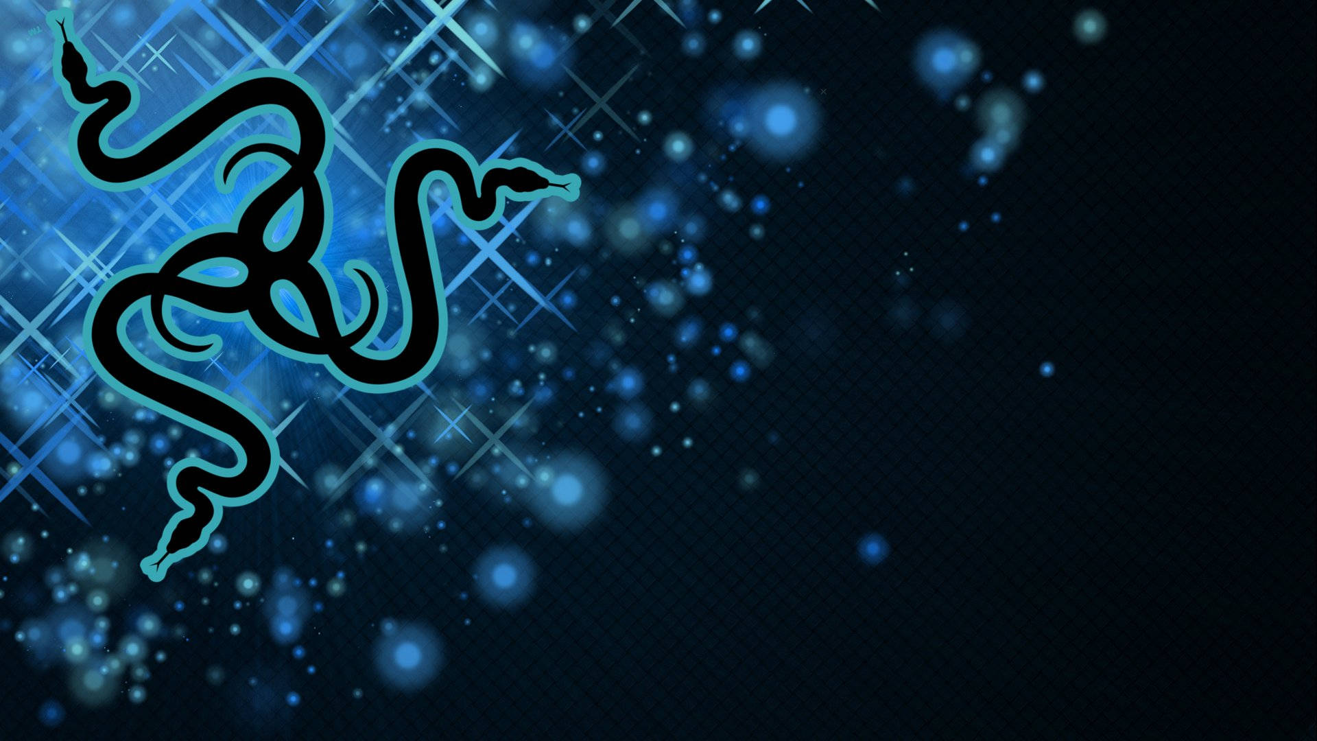 Razer Pc Logo With Blue Sparkles Background