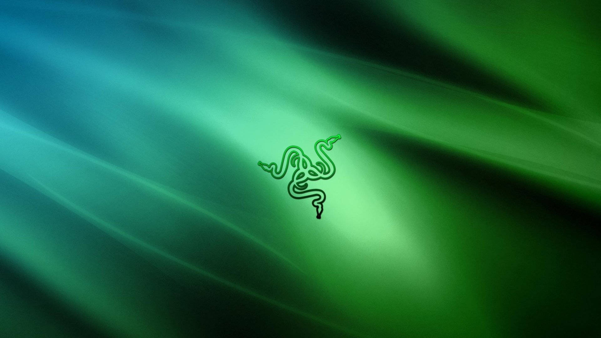 Razer Pc Logo With Green Gradient Background