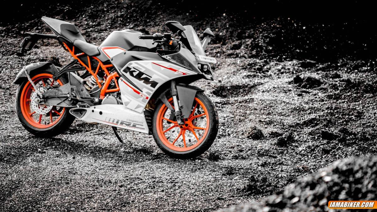 Rc 390 Silver Gray Ktm Bike Background