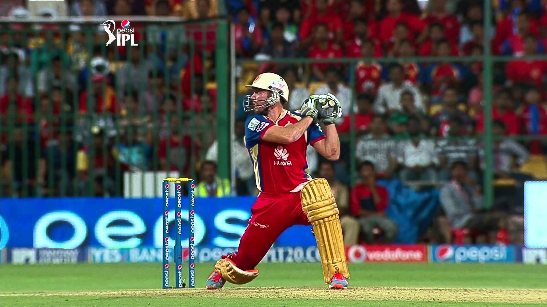 Rcb Cricket Icon - Ab De Villiers In Action Background