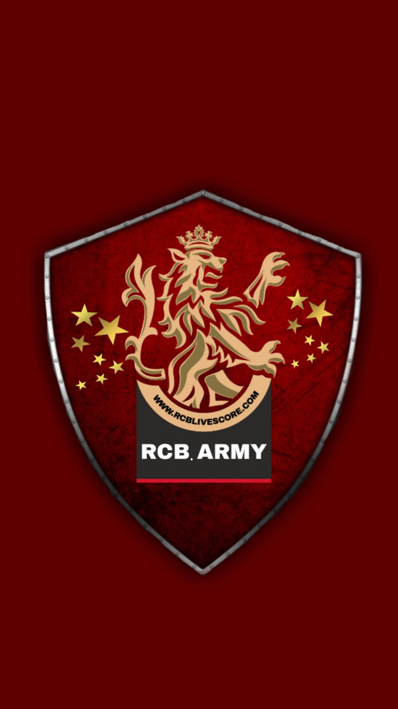 Rcb Cricket Team Lion Shield Logo Background