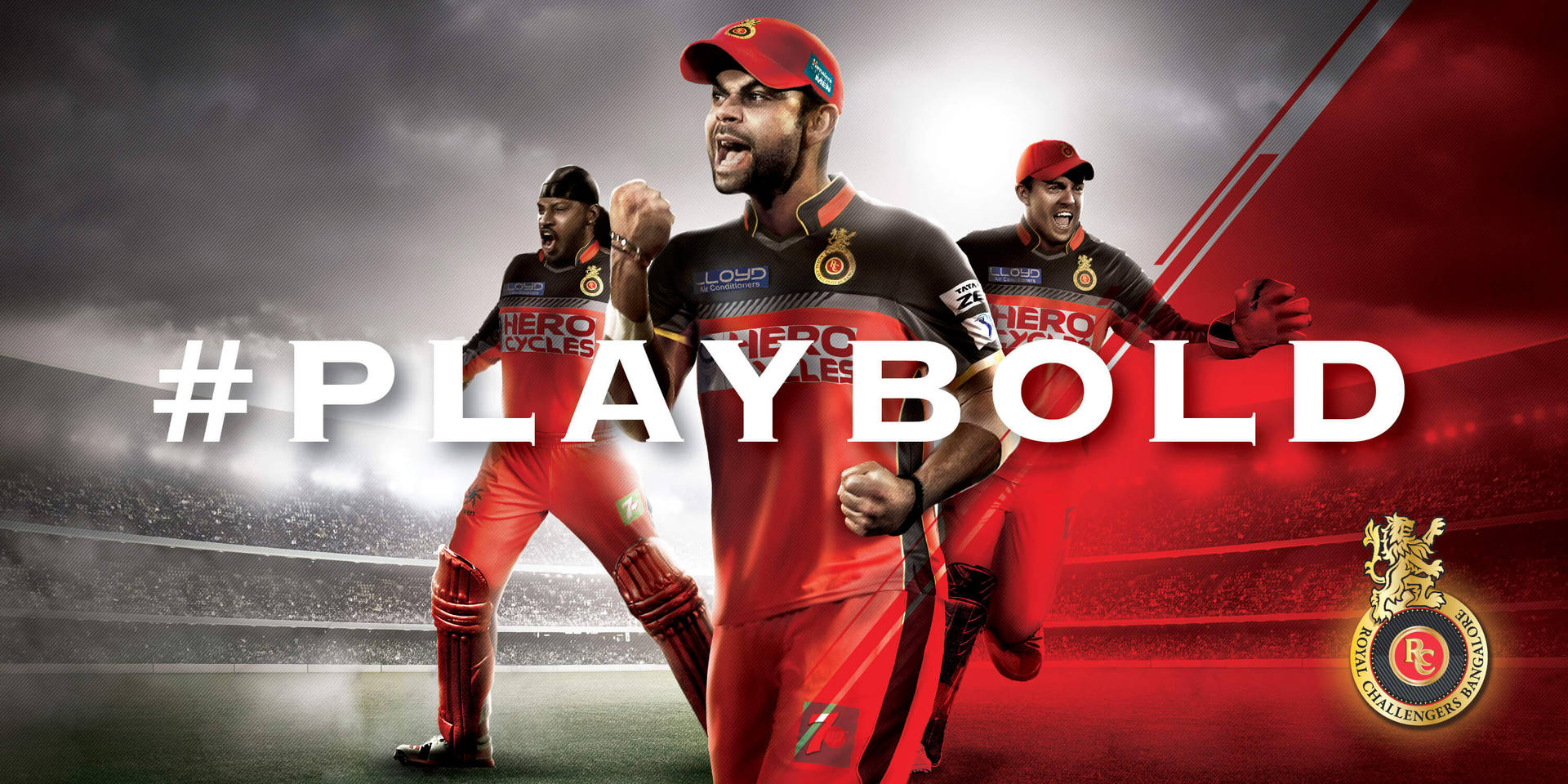 Rcb Team Play Bold Background