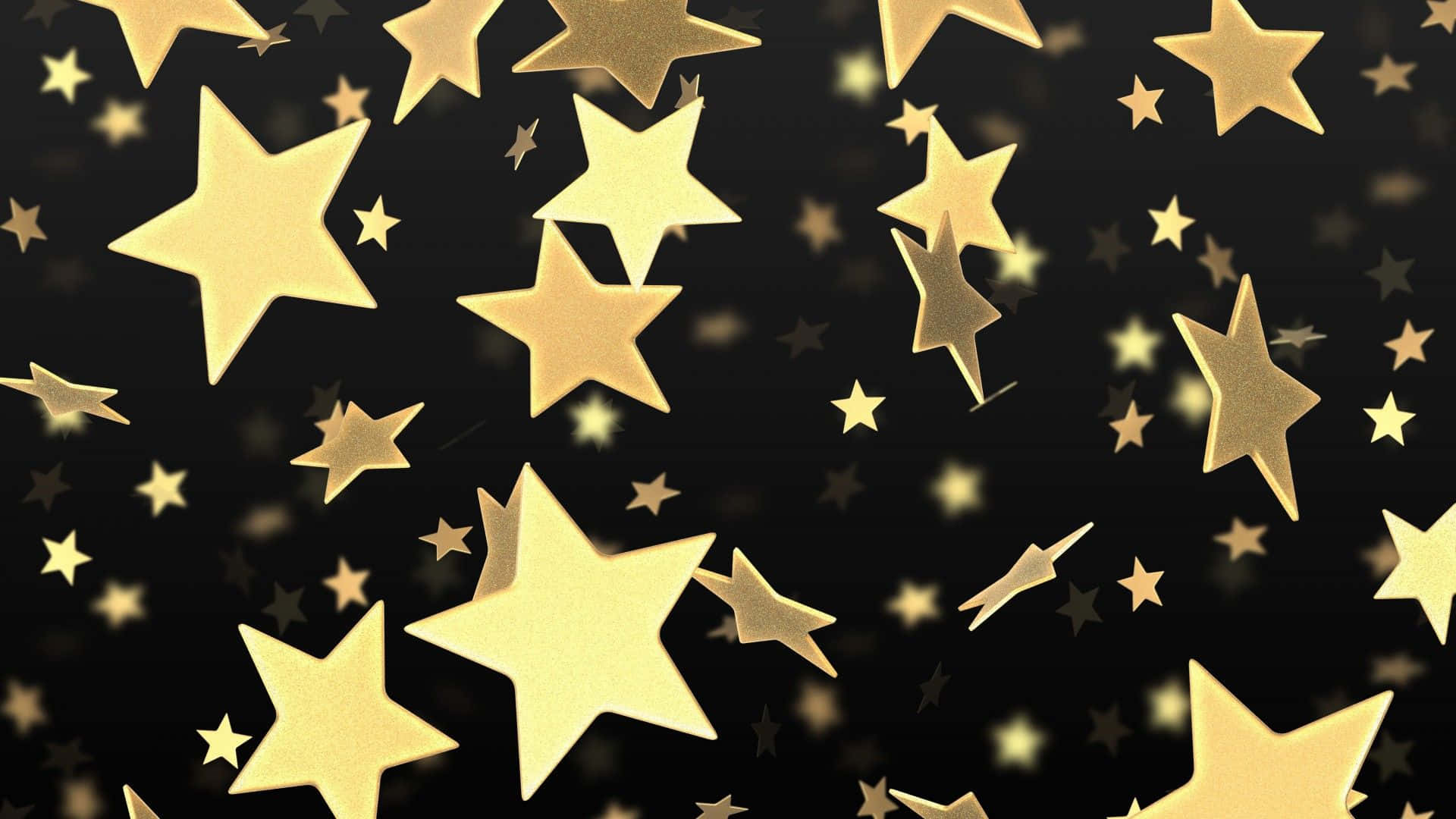 Reach For The Stars – A Wall Of Shining Gold Stars. Background