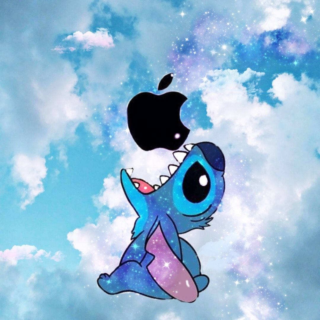 Reach The Stars With Stitch Galaxy Background