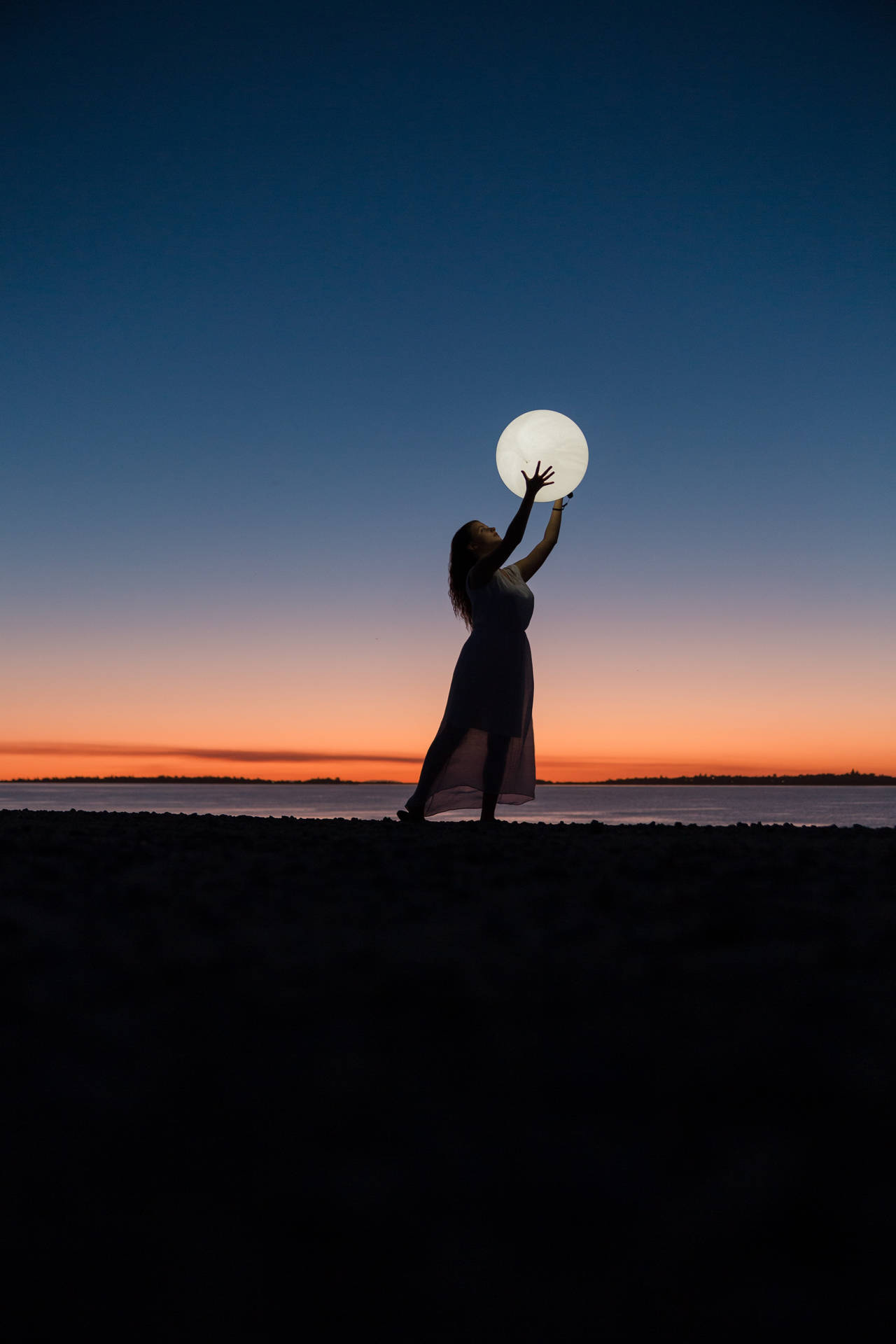 Reaching For The Full Moon Background