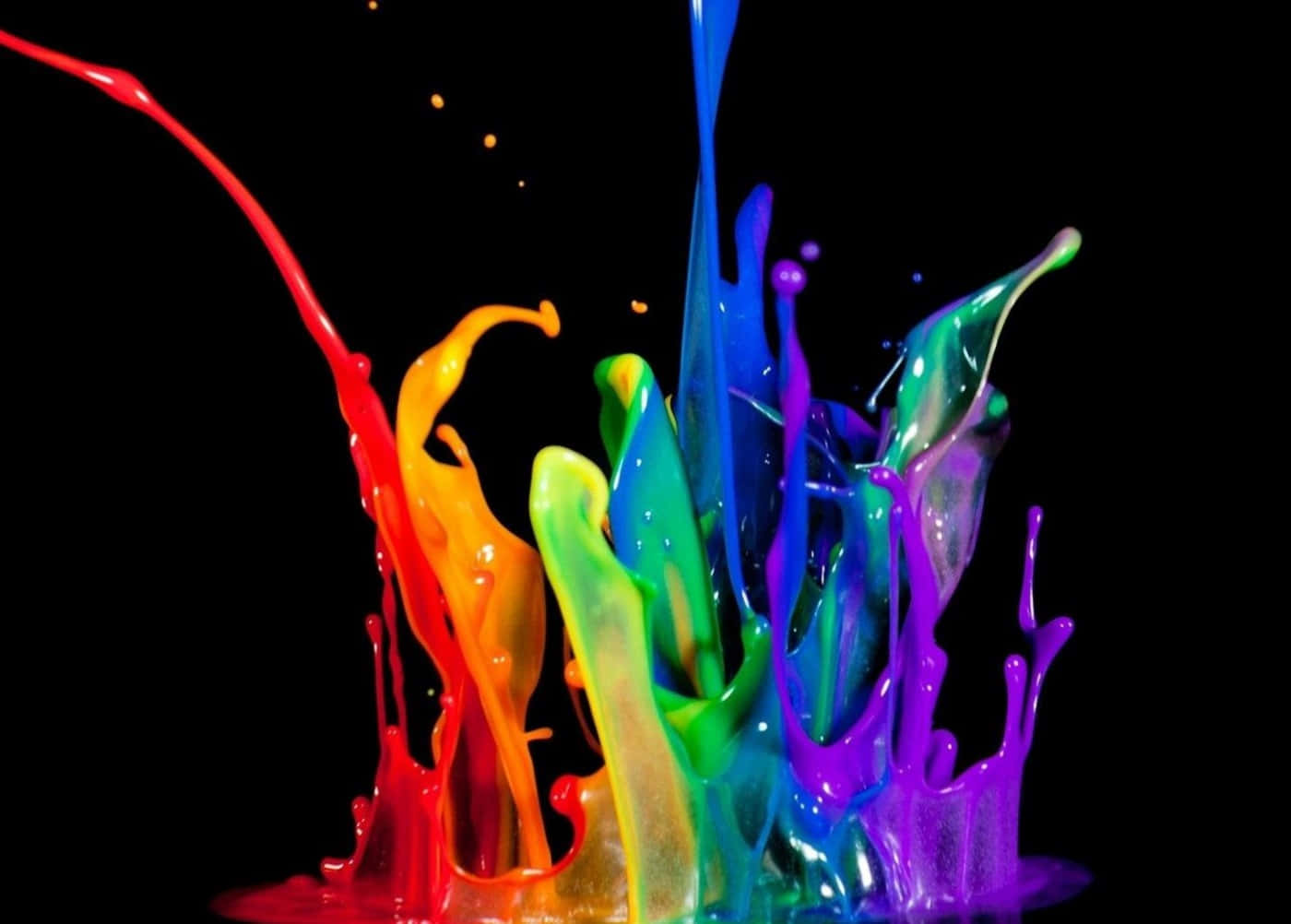 Reactive Primary And Secondary Liquid Paint Colors Background