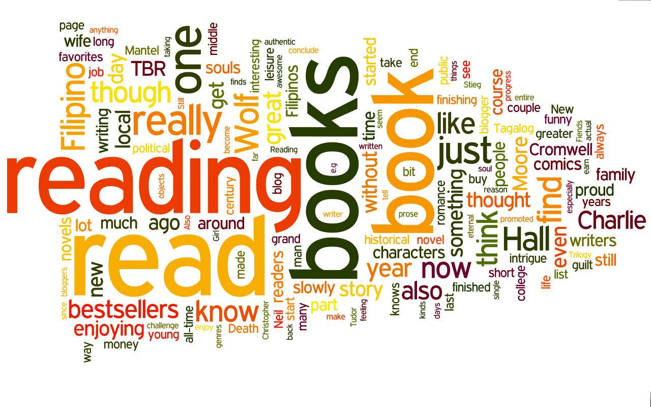 Reading Enthusiasm Word Cloud Background