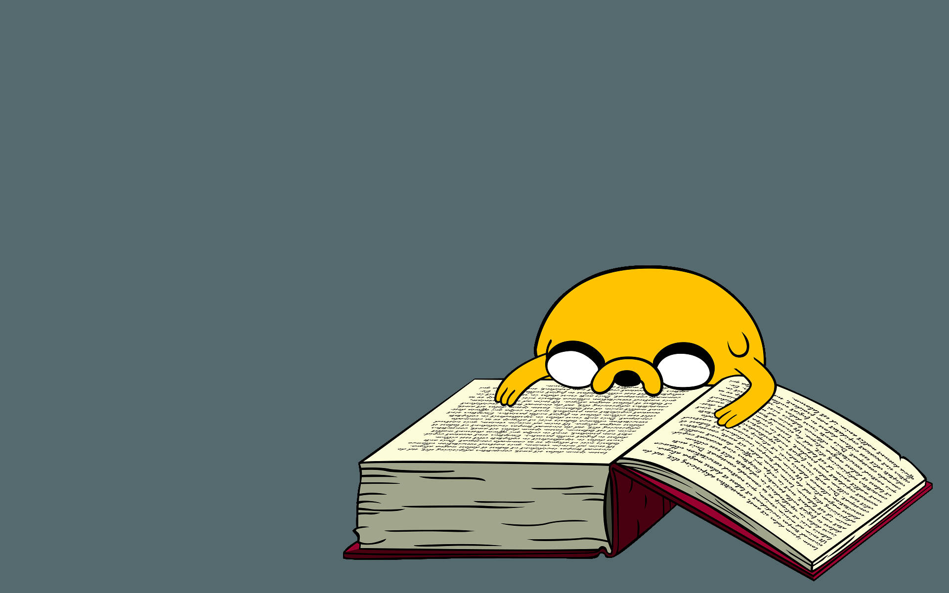 Reading Jake From Adventure Time Laptop Background