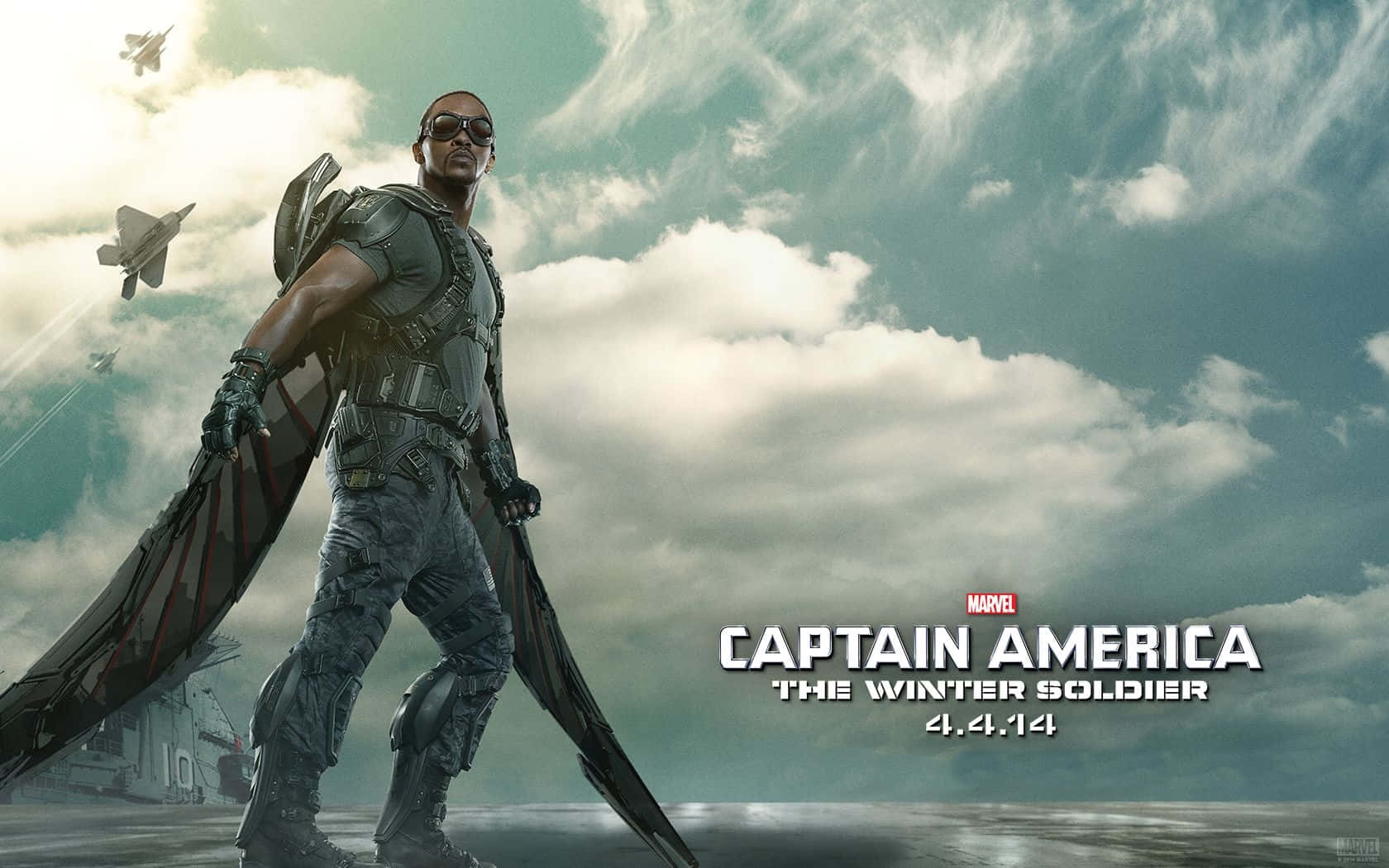 Ready For Action: Falcon From Marvel Comics Background