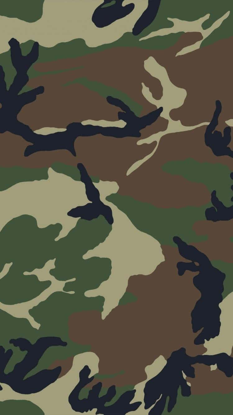 “ready For Action In Green Camo” Background