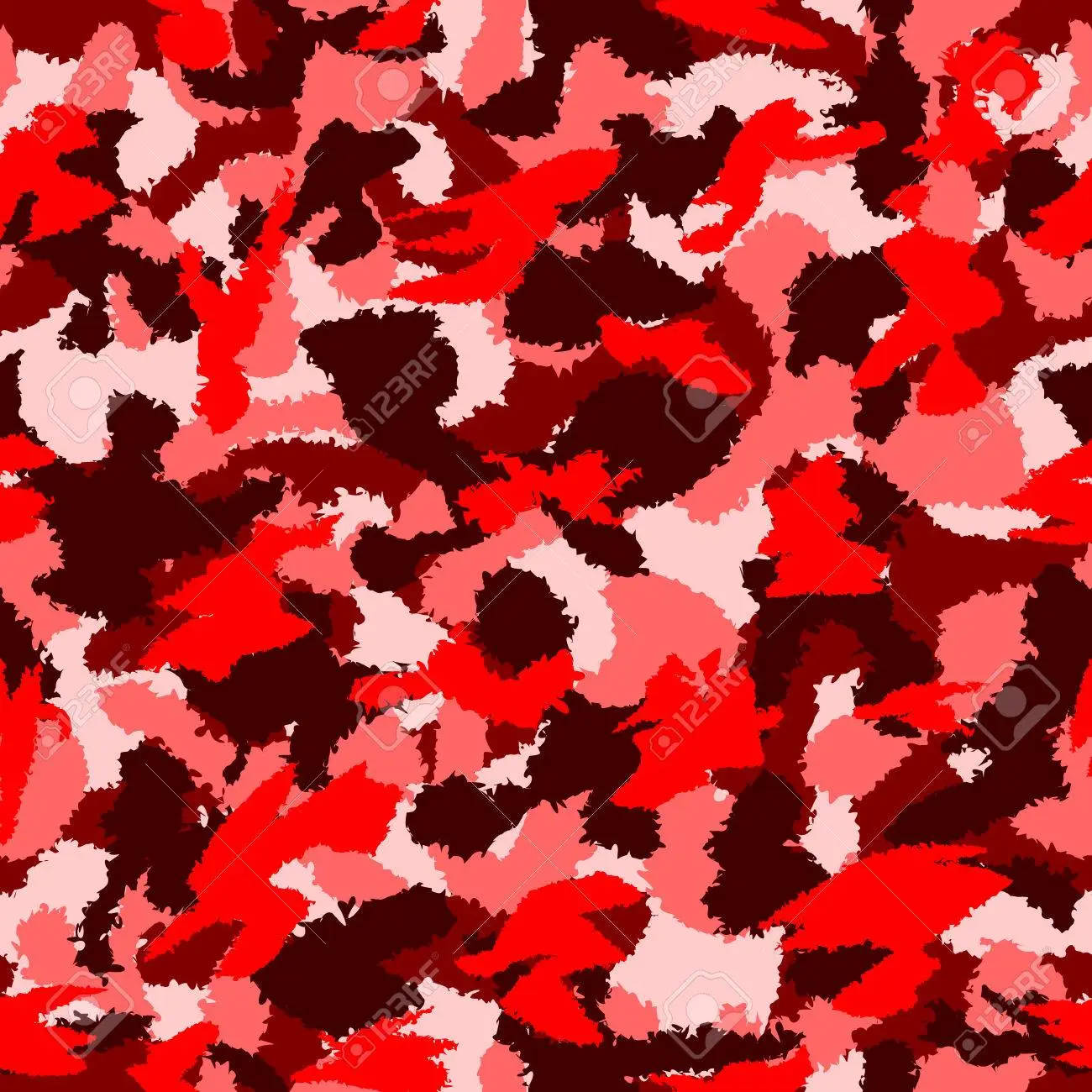 Ready For Command In Red Camo Background