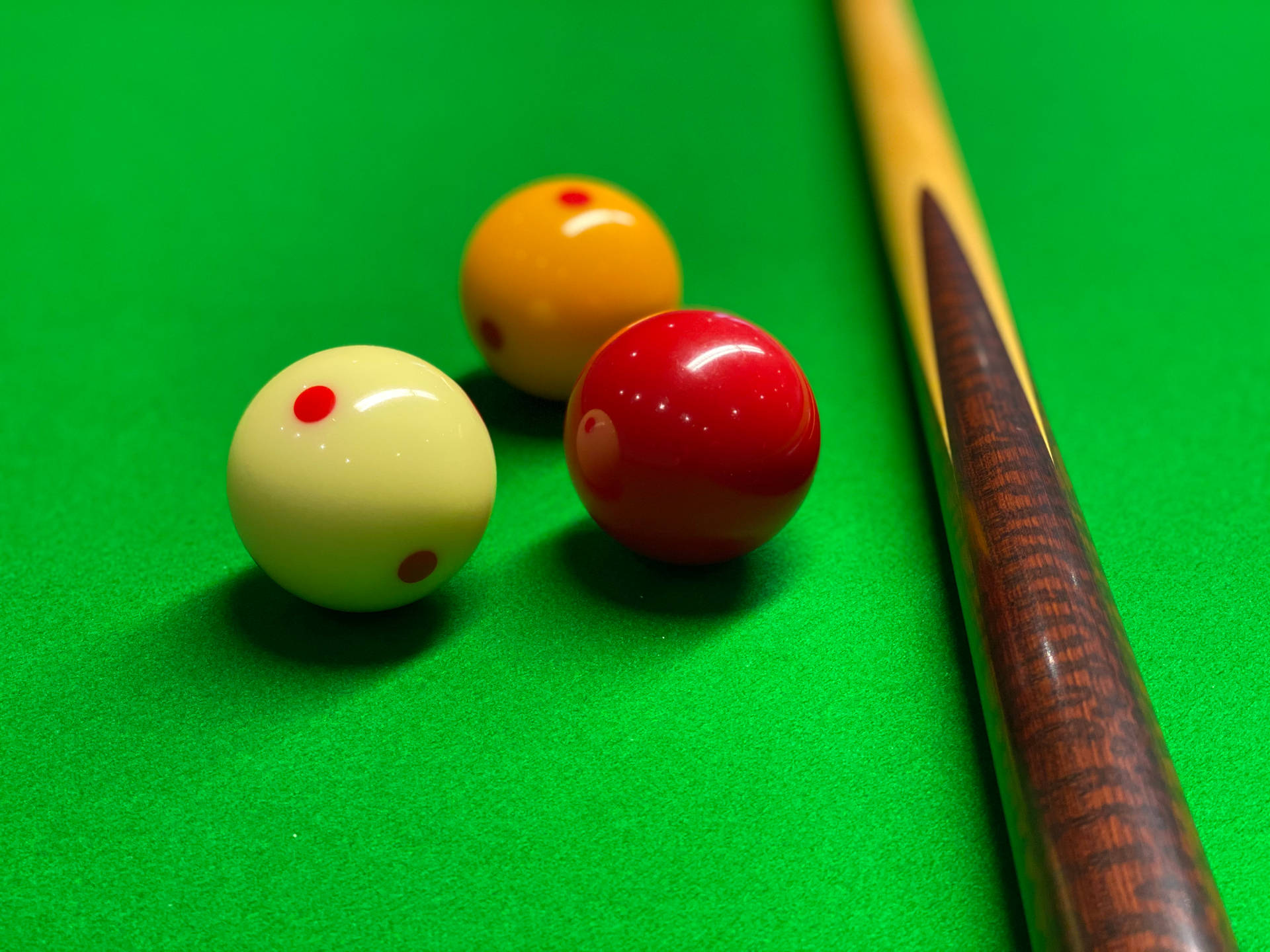 Ready For The Game - Billiard Balls And Pool Stick Background