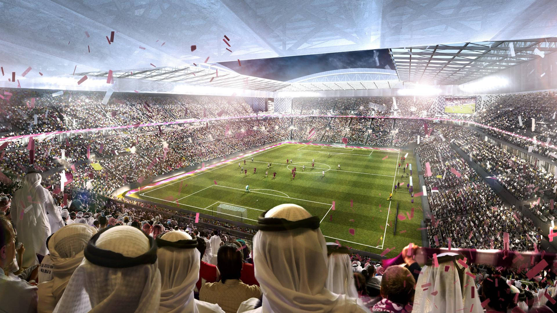 Ready For The Game! The Al Rayvan Stadium For Fifa World Cup 2022 Background