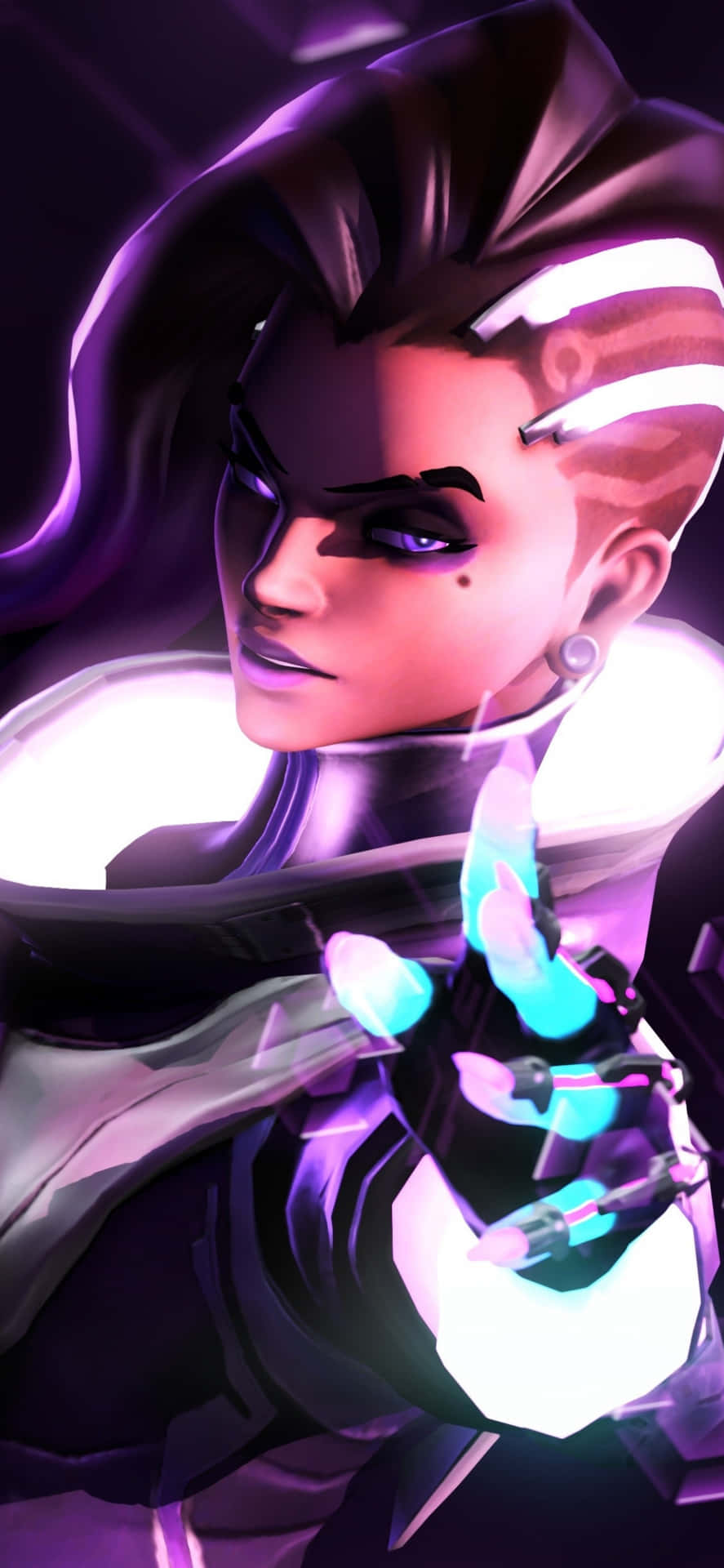 Ready To Hack The Enemy Team - Sombra Overwatch Background