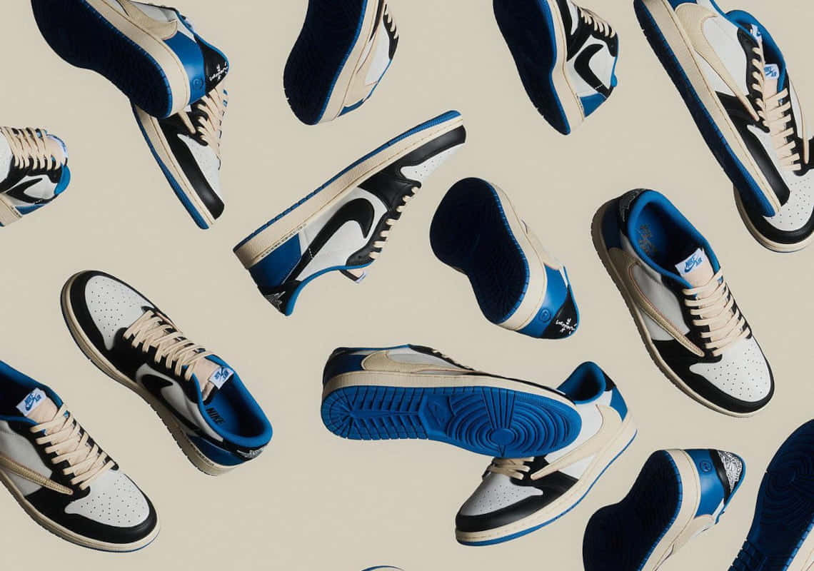 Ready To Take Off In The Travis Scott Jordan 1 Background