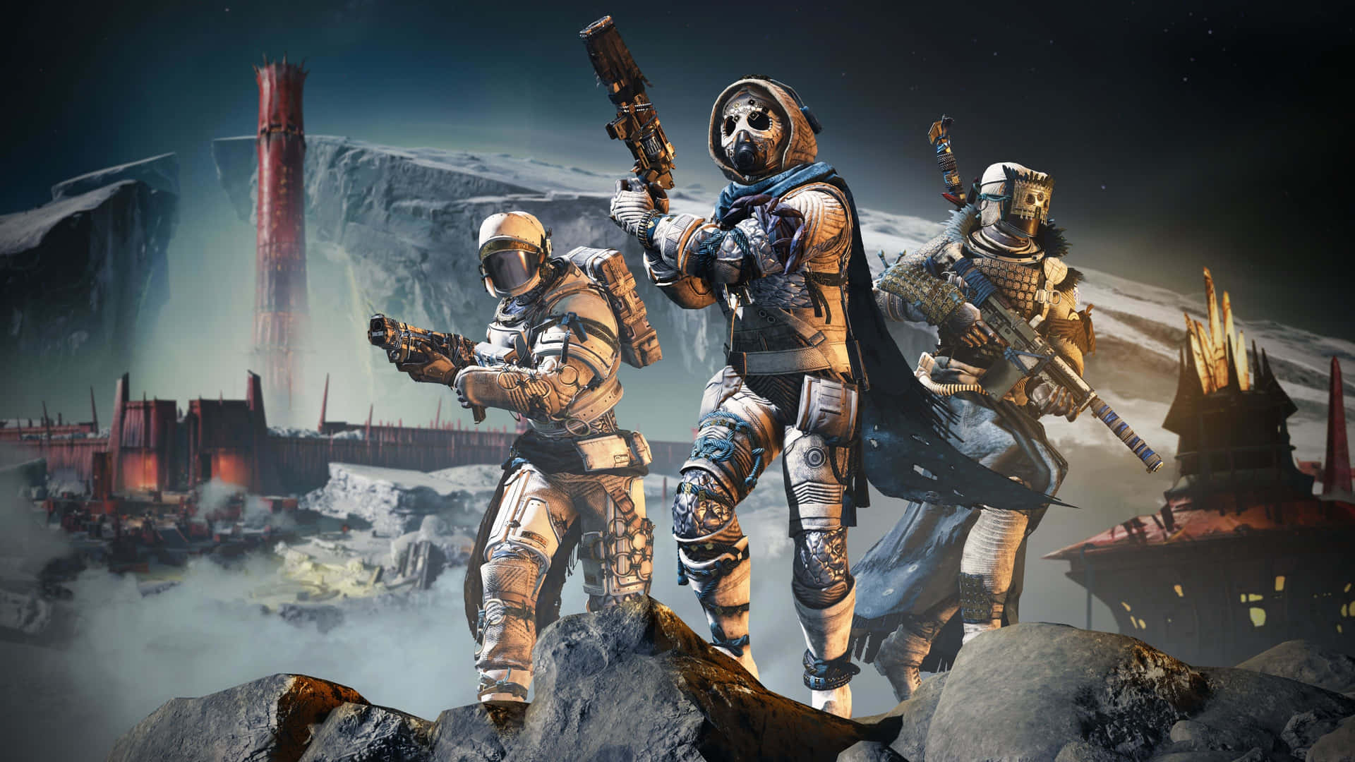 “ready Your Weapon. Fight The Darkness In Destiny 2.” Background
