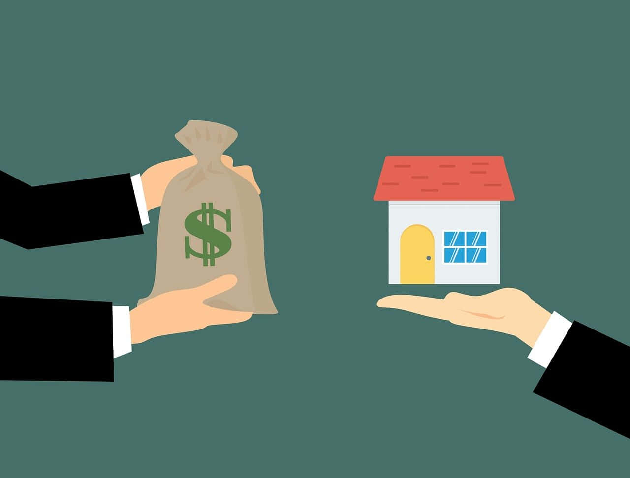 Real Estate Transaction Illustration Background