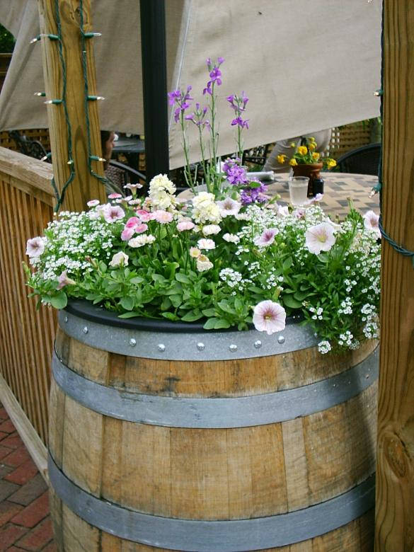 Real Floral Barrel Background