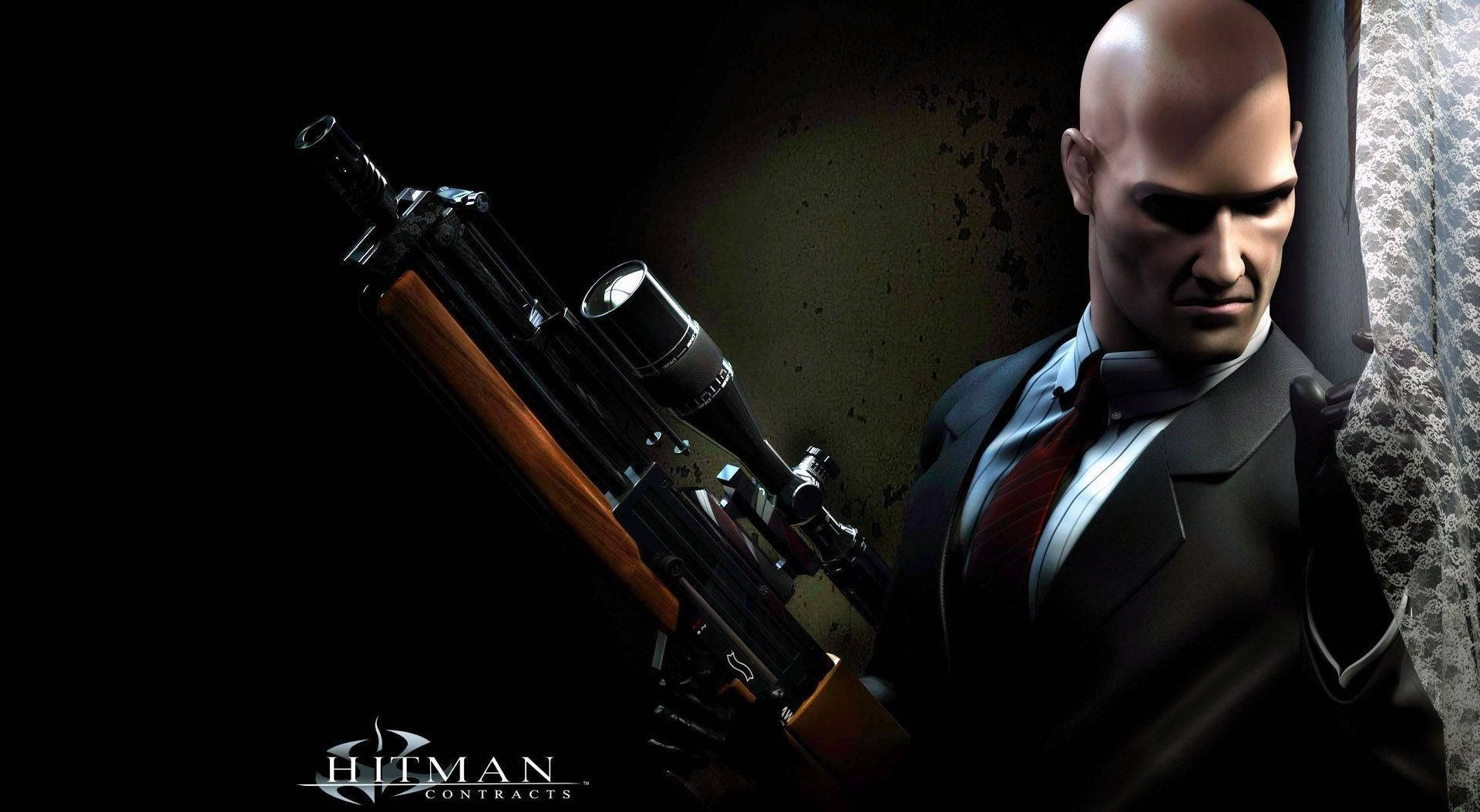 Real Hitman Agent 47 With Rifle Background