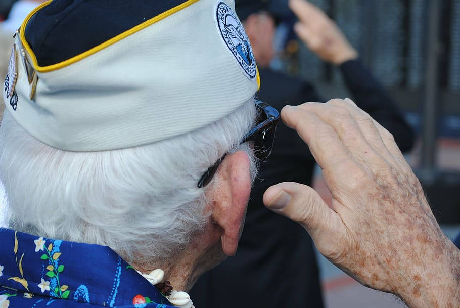 Real Life Pearl Harbor Veteran Salutes Background