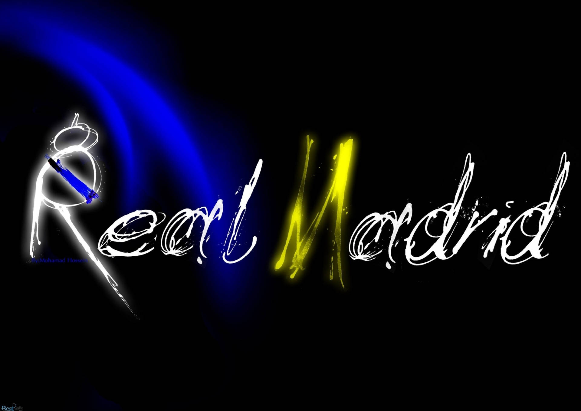Real Madrid Calligraphy Background