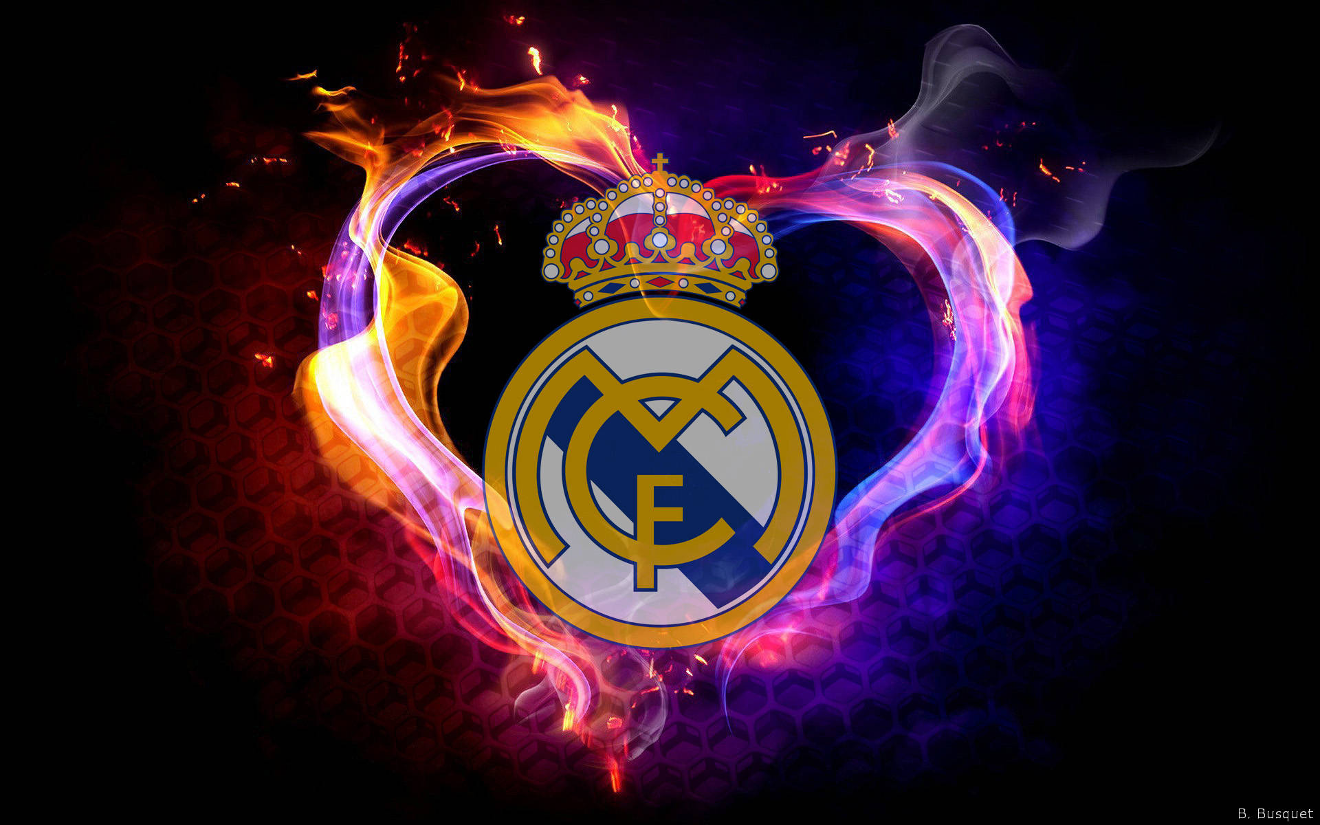 Real Madrid Cf Football Club Logo Background