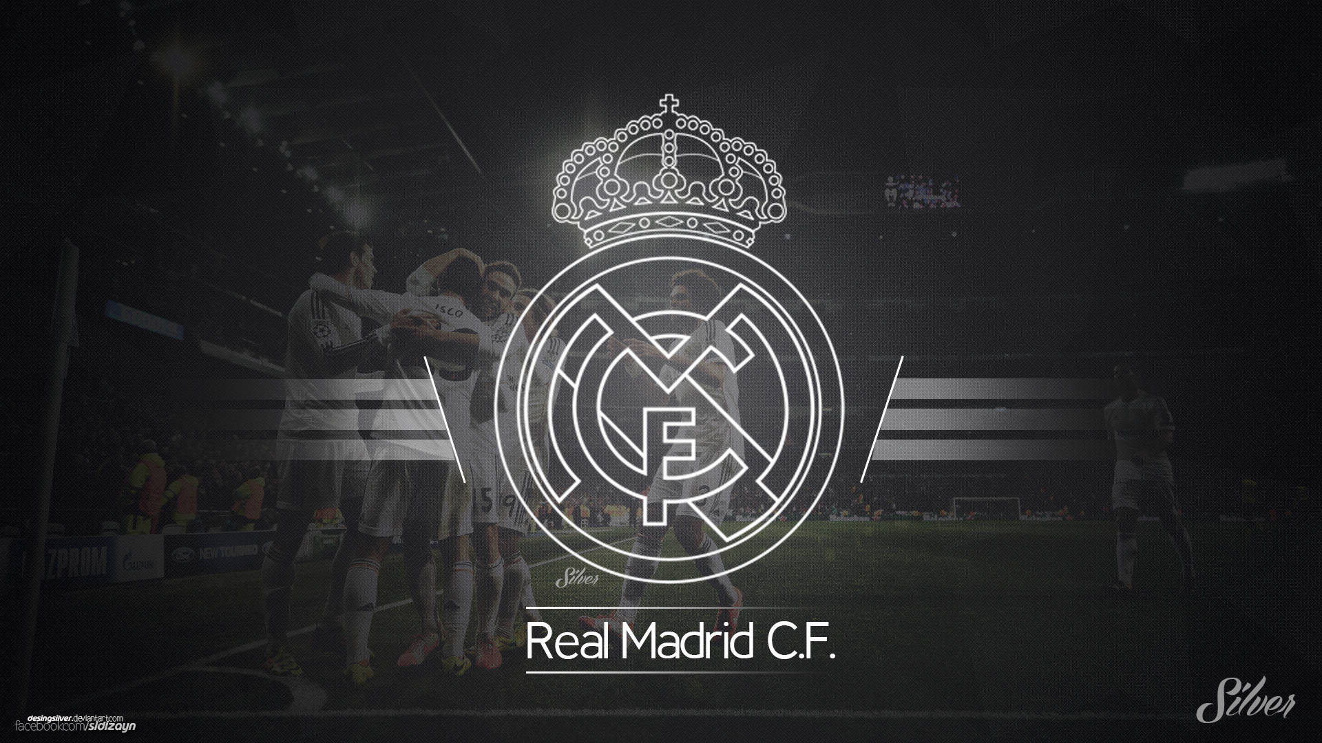 Real Madrid Cf Text Design Background