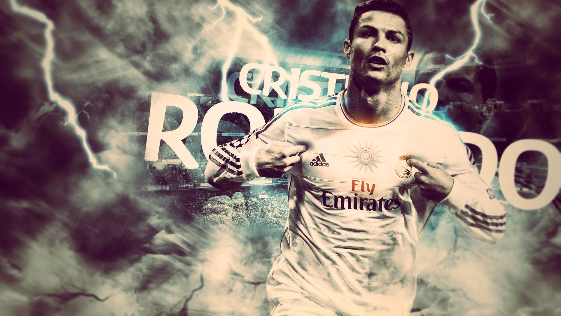 Real Madrid Cristiano Ronaldo Cool Graphic Artwork Background