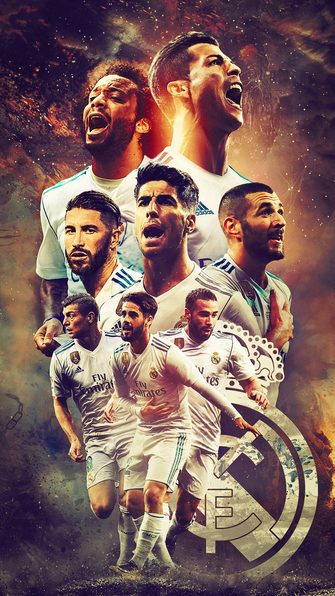 Real Madrid Football Team Iphone Background