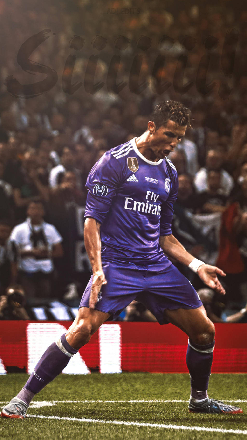 Real Madrid Footballer Cristiano Ronaldo Celebration Background