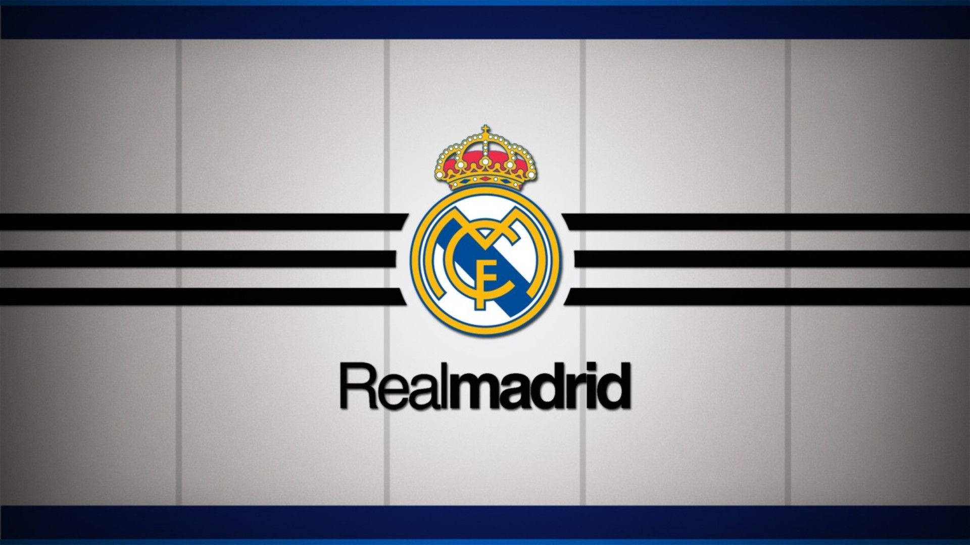 Real Madrid Logo In Checkered Background