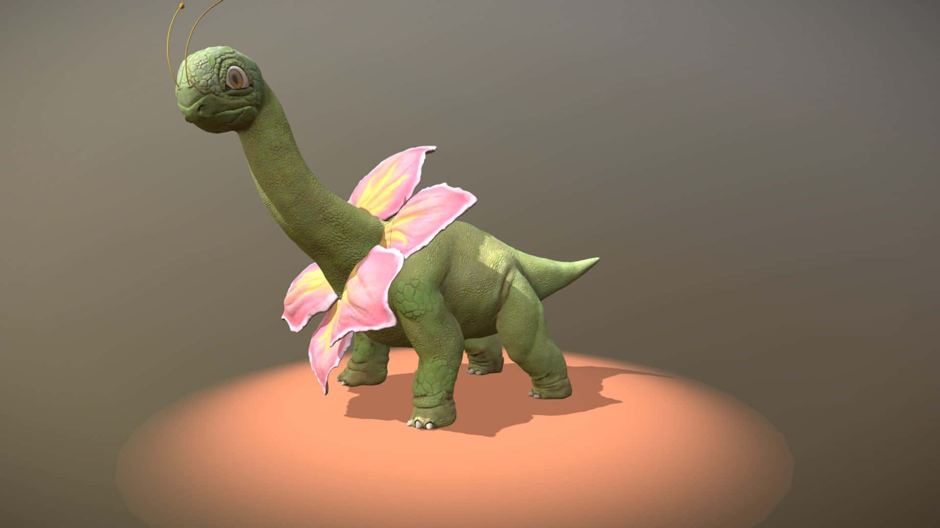 Realistic 3d Meganium Full-body Background