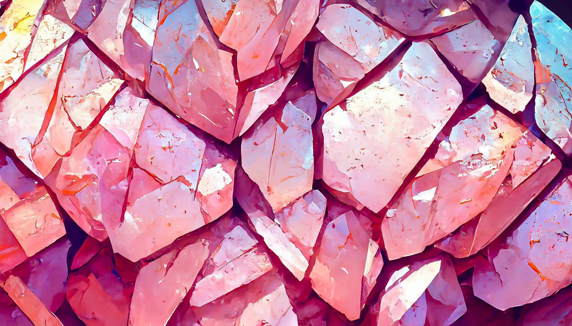 Realistic 3d Pink Precious Gemstones Background