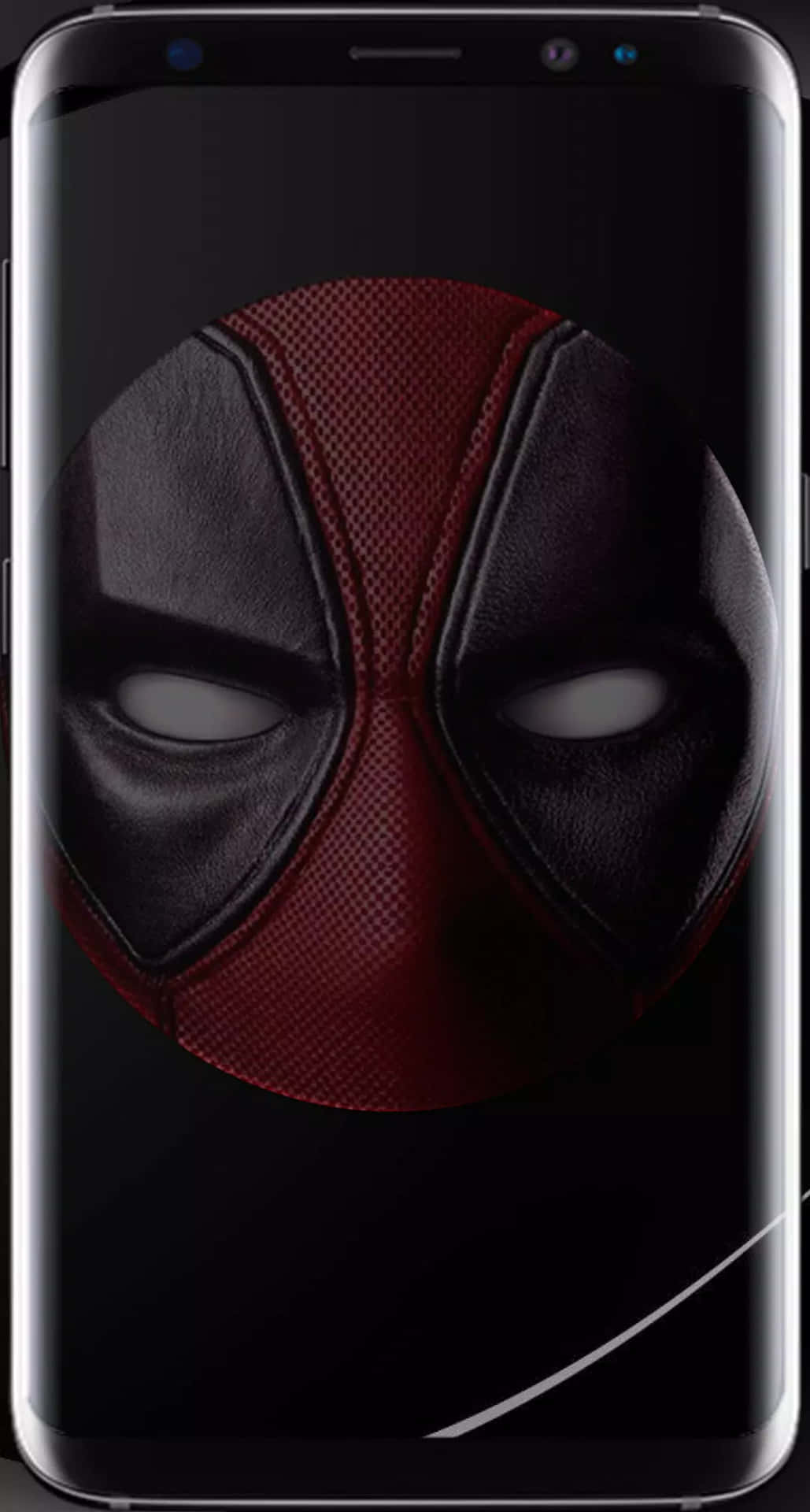 Realistic Deadpool Logo Phone Background