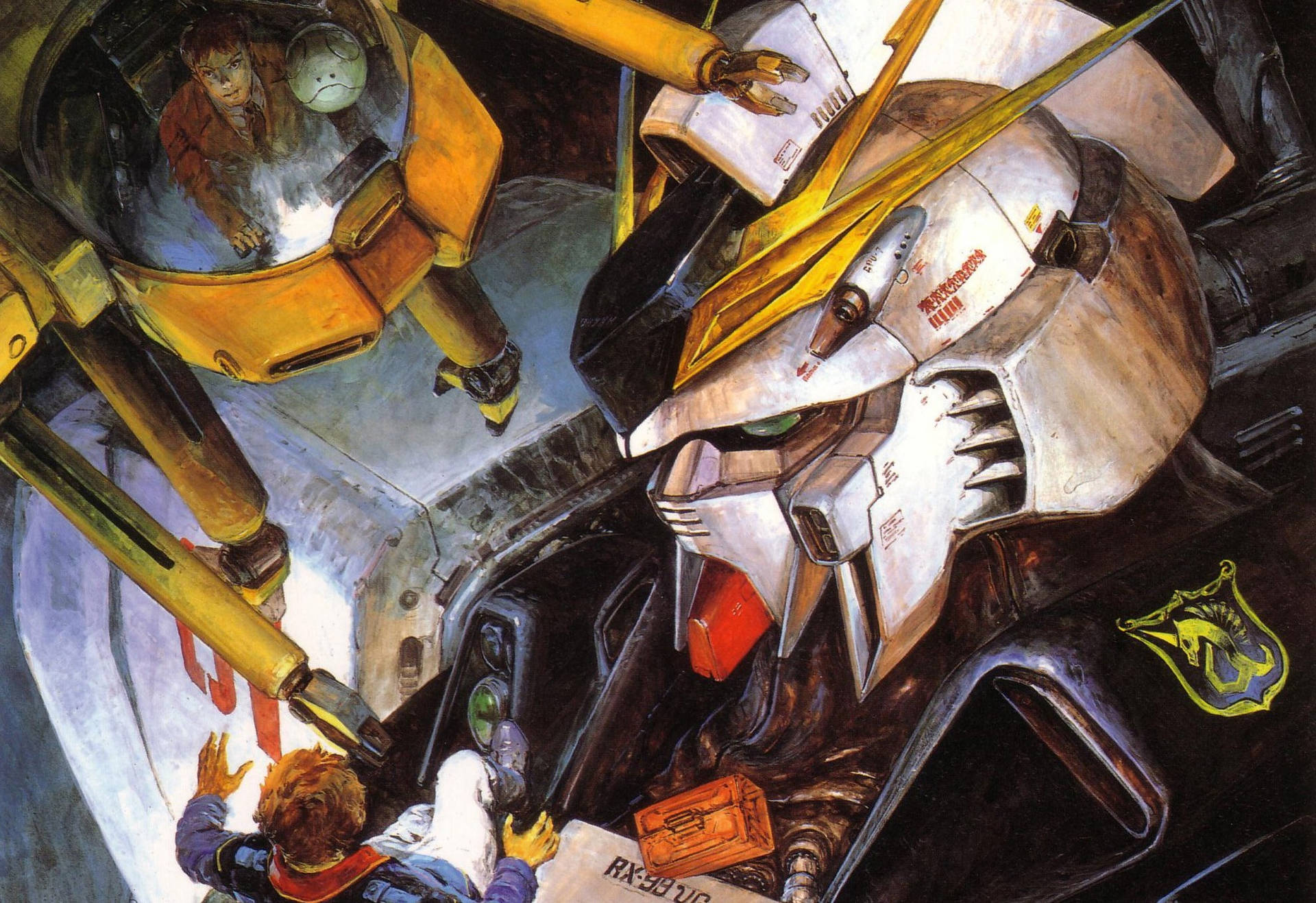 Realistic Illustration Of Mobile Suit Gundam Background