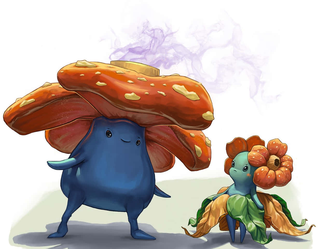 Realistic Image Of Bellossom And Gloom Background