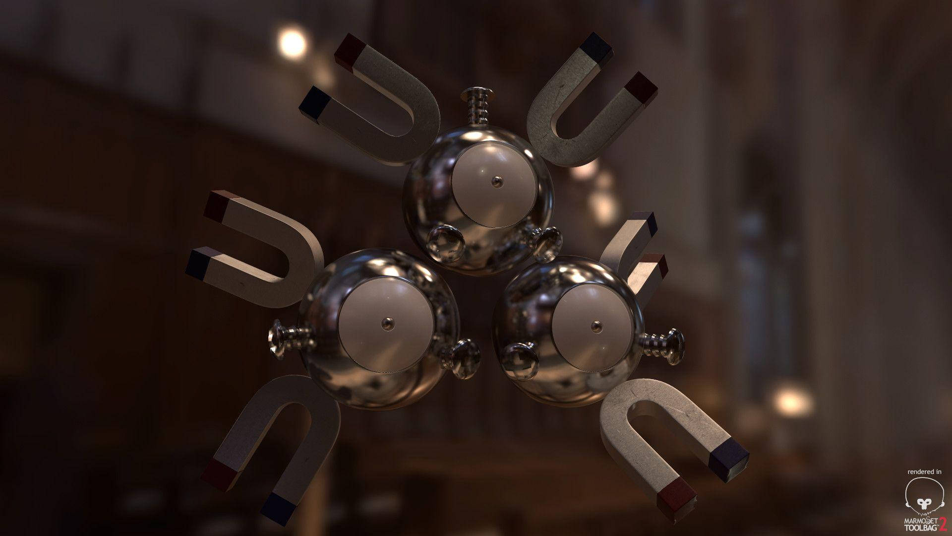 Realistic Magneton Background